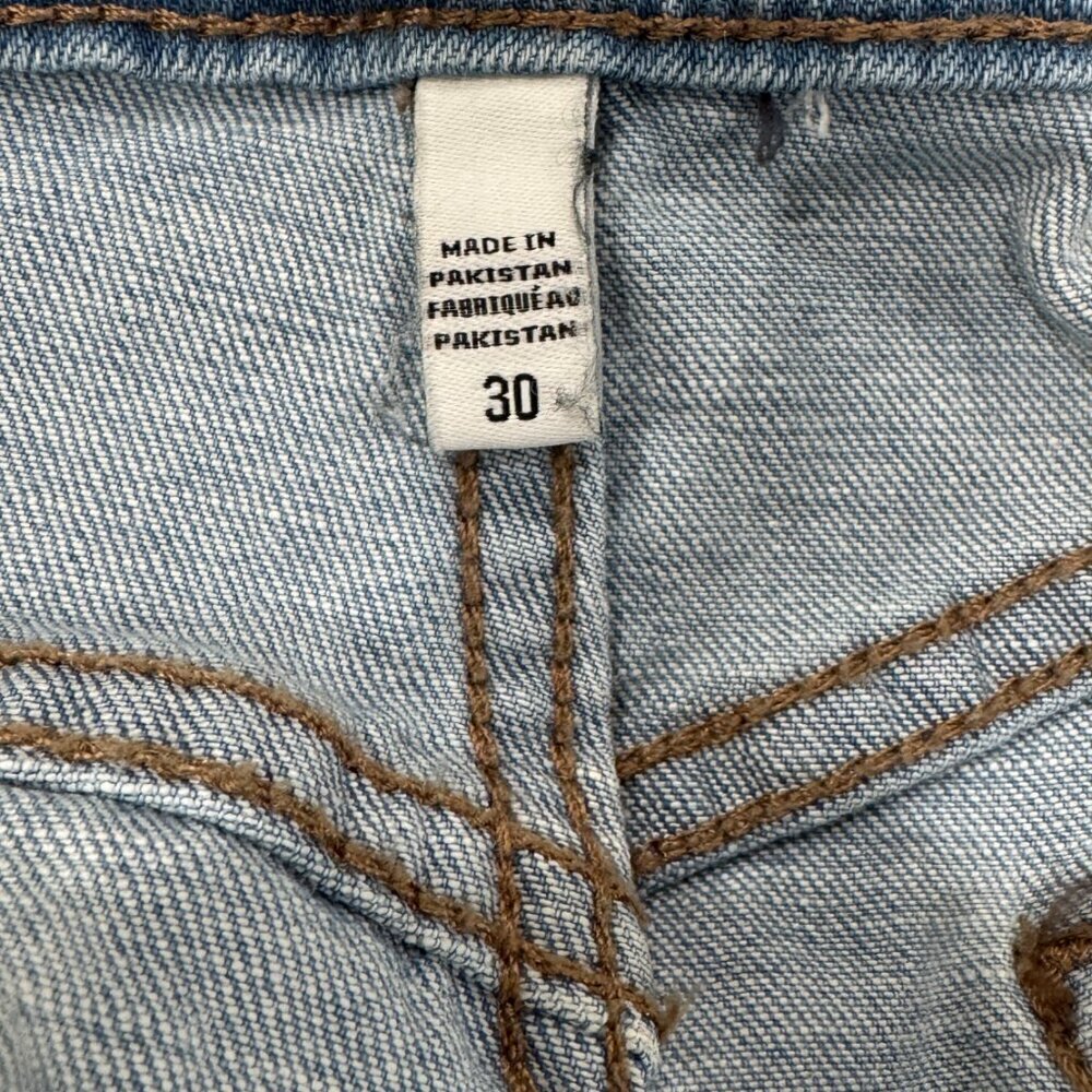 William Ras frayed fringe bottom denim Jean Skirt Size 30 - Picture 3 of 4